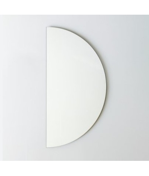 Lustro półokrągłe wiszące bezramowe oszlifowane MOON 100 x 50 cm