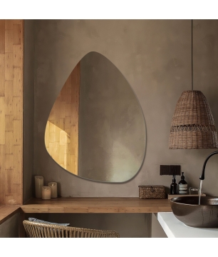 Lustro o nieregularnym kształcie oszlifowane bez podświetlenia 80 x 60 cm DROP