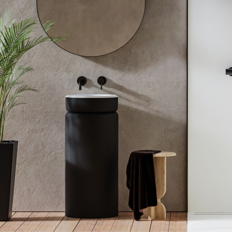Umywalka RONA Black Glow 87x38 – kontrast, który przyciąga wzrok