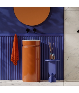 Umywalka RONA Nude Glow 85x40 – odważny kolor, nowoczesna forma