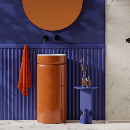 Umywalka RONA Nude Glow 85x40 – odważny kolor, nowoczesna forma