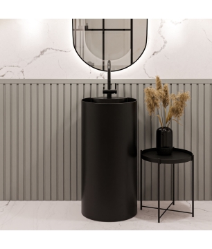 Umywalka KALMI Black Matt 87x44 – mocny akcent w nowoczesnej łazience