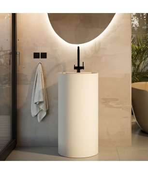 Umywalka KALMI Beige Matt 87x44 – matowa elegancja do nowoczesnej łazienki
