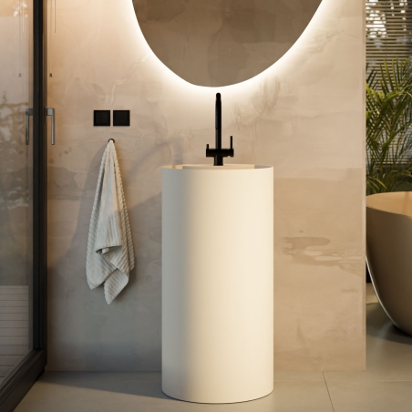 Umywalka KALMI Beige Matt 87x44 – matowa elegancja do nowoczesnej łazienki