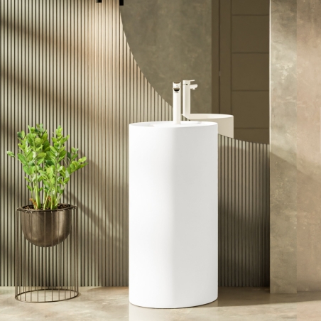Umywalka KALMI White Matt 87x44 – nowoczesna i praktyczna elegancja