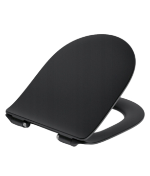 Deska sedesowa czarna typu Slim 46 x 36 cm do wiszącej miski WC DECOS matt black