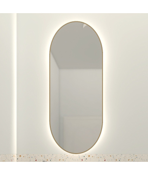 copy of Lustro owalne podświetlane symetryczne bezramowe 40 x 100 cm PLATAN LED