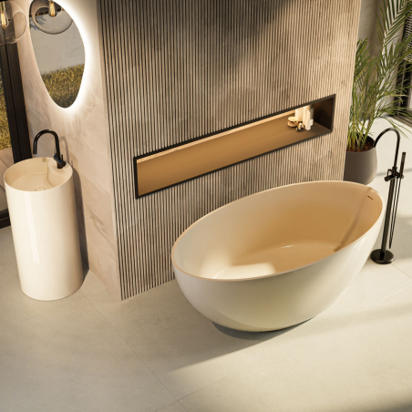 Zestaw łazienkowy KALMI Beige Glow – elegancja i ciepły odcień beżu