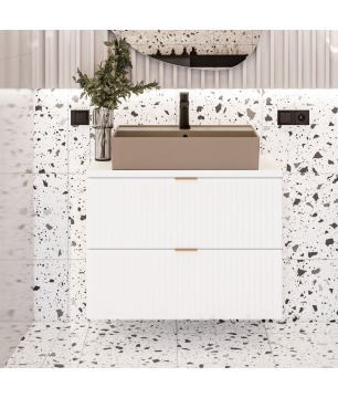 Szafka wisząca podumywalkowa biała 80 x 46 cm ASTROS White