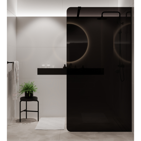 Ścianka prysznicowa MOLIS Black Round – elegancka czerń i nowoczesny styl