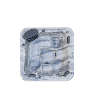 JACUZZI OGRODOWE WANNA  SPA 5-OSOBOWA WHITE OBUDOWA ANTRACYT 195x195 CM