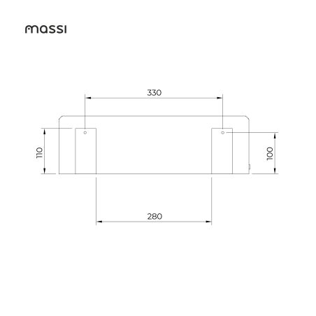 Wall-mounted / countertop semi-circular concrete washbasin without faucet hole 45 x 36 cm MUSLIN | Various colors