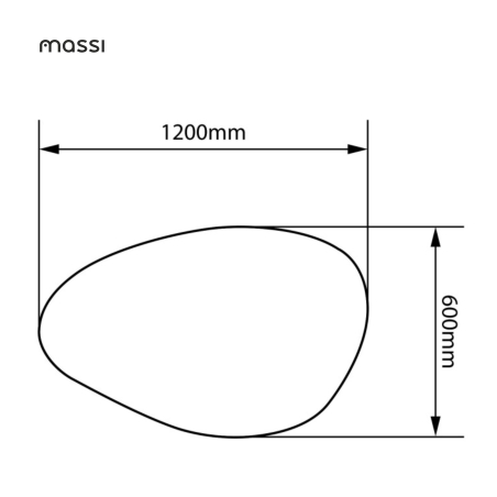 Lustro MISTRAL LED – nieregularny kształt z podświetleniem LED, różne rozmiary