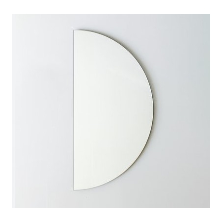 copy of Lustro półokrągłe wiszące bezramowe oszlifowane MOON 50 x 25 cm