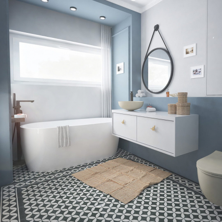 Wanna wolnostojąca owalna akrylowa biała 150 x 75 cm ELEGANT | Możliwa opcja Go Color