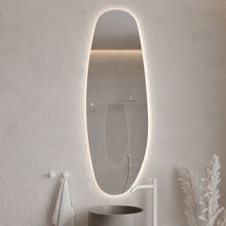 Lustro DELIS LED – eleganckie, podświetlane, 150x55 cm