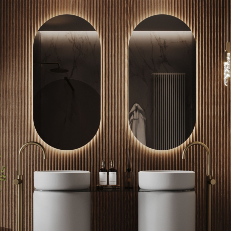 Lustro LED owalne Massi Platan – stylowe, bezramowe, nowoczesny design