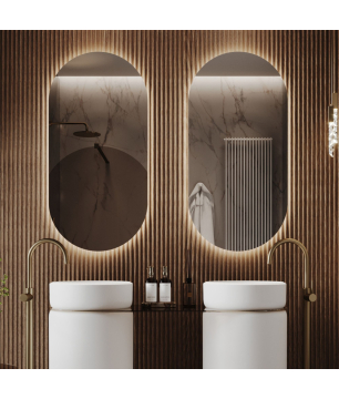 Lustro LED owalne Massi Platan – stylowe, bezramowe, nowoczesny design