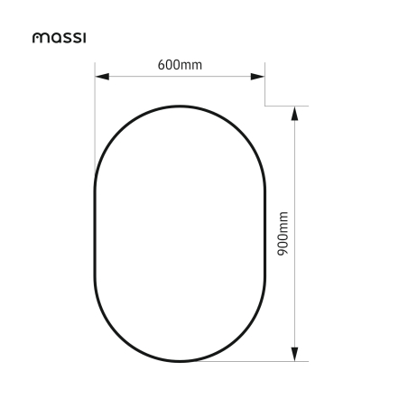 Lustro LED owalne Massi Platan – stylowe, bezramowe, nowoczesny design