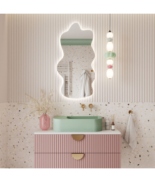 Lustro Cloud – designerskie lustro z LED, 3 kolory