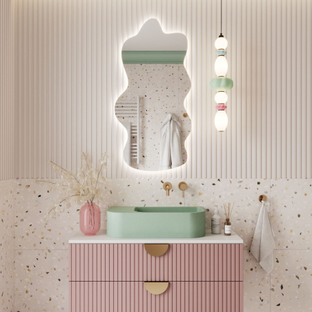 Lustro Cloud – designerskie lustro z LED, 3 kolory