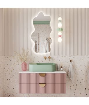 Lustro Cloud – designerskie lustro z LED, 3 kolory