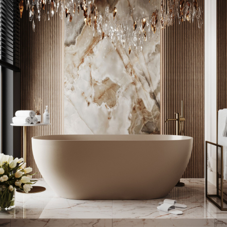 Wanna RONA Beige 160x75 – styl i ciepły odcień do Twojej łazienki