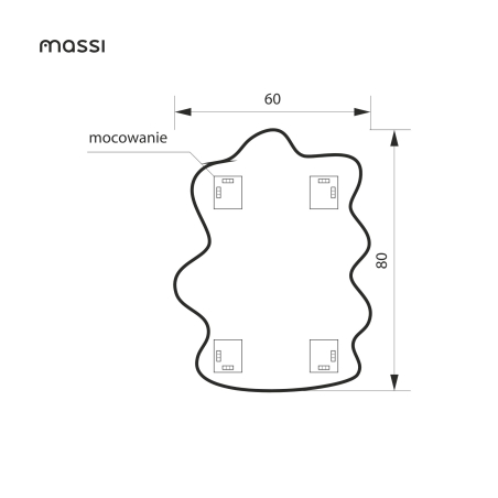 Lustro Cloud – designerskie lustro, 3 kolory