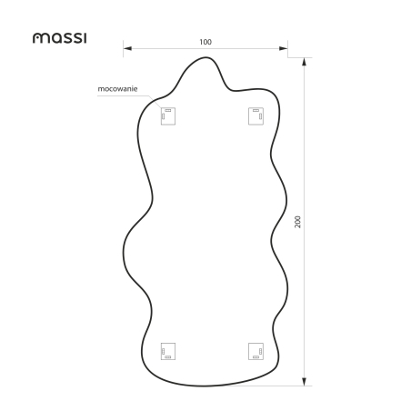 Lustro Cloud – designerskie lustro, 3 kolory