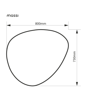 copy of Lustro o nieregularnym kształcie podświetlane plama 100 x 73 cm MOIRA LED