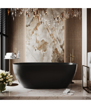 Wanna RONA Black Matt 160x75 – odważny akcent w Twojej łazience
