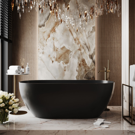 Wanna RONA Black Matt 160x75 – odważny akcent w Twojej łazience