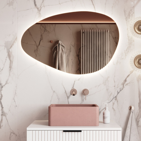 Lustro MISTRAL LED – nieregularny kształt z podświetleniem LED, różne rozmiary
