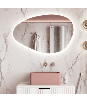 Lustro MISTRAL LED – nieregularny kształt z podświetleniem LED, różne rozmiary