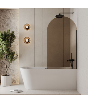 Parawan MOLIS Oval Brown – ciepły odcień szkła i elegancki design