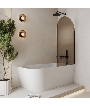 Parawan MOLIS Oval Brown – ciepły odcień szkła i elegancki design