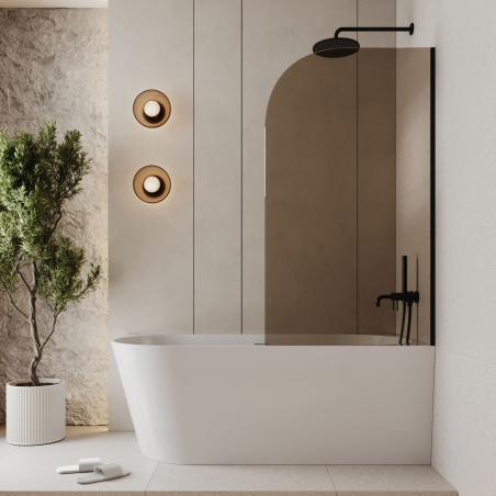 Parawan MOLIS Oval Brown – ciepły odcień szkła i elegancki design