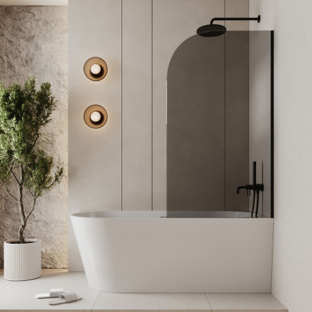 Parawan MOLIS Moon Graphite – stylowy grafit do nowoczesnej łazienki