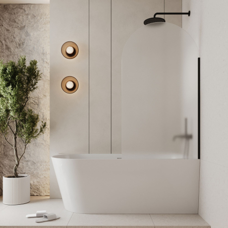 Parawan nawannowy MOLIS OVAL SATIN – matowe szkło, nowoczesny design