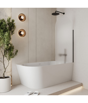 Parawan nawannowy MOLIS OVAL SATIN – matowe szkło, nowoczesny design