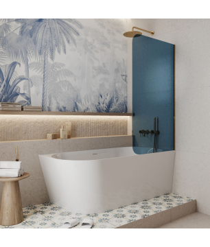 Parawan MOLIS Round Blue – elegancja w odcieniu oceanu