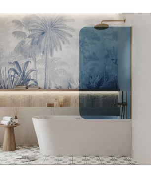 Parawan MOLIS Round Blue – elegancja w odcieniu oceanu
