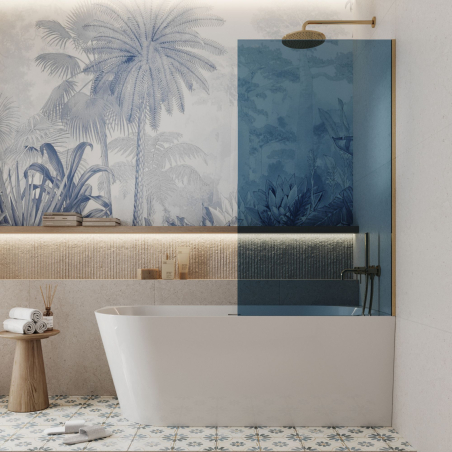 Parawan MOLIS Classic Blue – lekkość i kolor w Twojej łazience