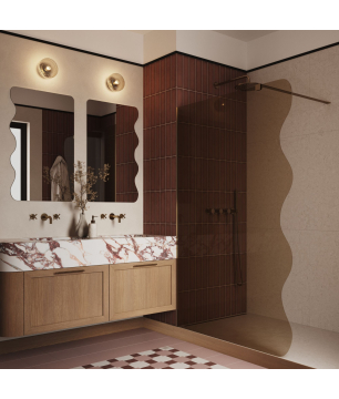 Ścianka prysznicowa WAVE Brown – design i elegancja | MASS