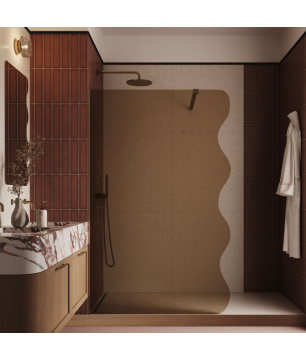 Ścianka prysznicowa WAVE Brown – design i elegancja | MASS