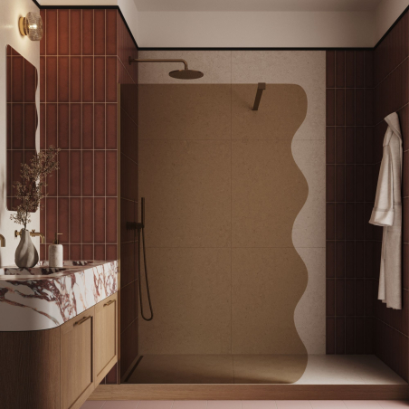 Ścianka prysznicowa WAVE Brown – design i elegancja | MASS