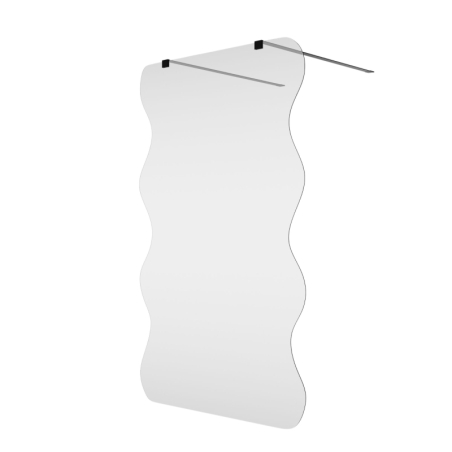 Massi Ścianka prysznicowa Walk in szkło transparentne falowane 8mm MOLIS Wave Duo Clear | Różne rozmiary