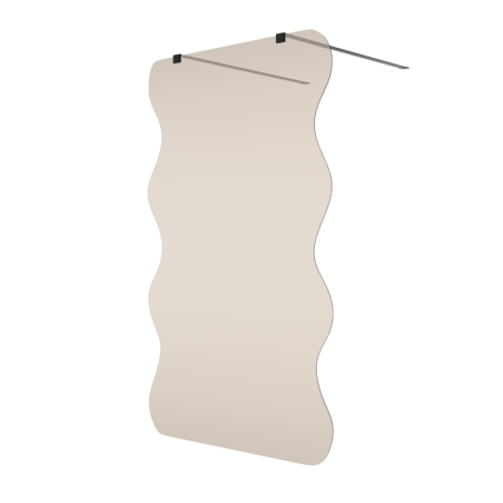 Massi Ścianka prysznicowa Walk in szkło brązowe falowane 8mm MOLIS Wave Duo Brown | Różne rozmiary