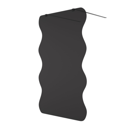 Massi Ścianka prysznicowa Walk in szkło czarne falowane 8mm MOLIS Wave Duo Black | Różne rozmiary