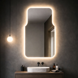 Lustro o nieregularnym kształcie oszlifowane z podświetleniem LED ROUND DECOR  | Różne rozmiary | Różne kolory